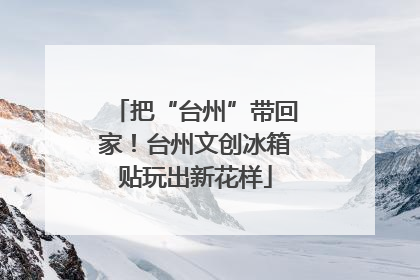 把“台州”带回家！台州文创冰箱贴玩出新花样