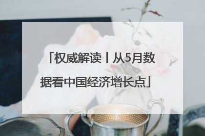 权威解读丨从5月数据看中国经济增长点