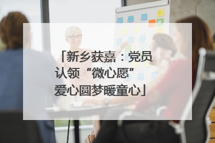新乡获嘉：党员认领“微心愿” 爱心圆梦暖童心