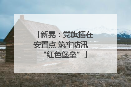 新晃：党旗插在安置点 筑牢防汛“红色堡垒”