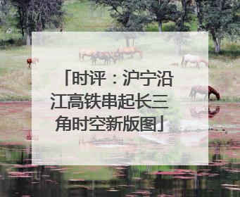 时评：沪宁沿江高铁串起长三角时空新版图