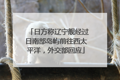 日方称辽宁舰经过日南部岛屿前往西太平洋，外交部回应