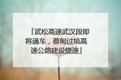 武松高速武汉段即将通车，蔡甸过境高速公路建设提速