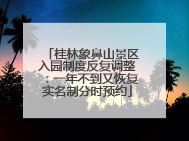 桂林象鼻山景区入园制度反复调整：一年不到又恢复实名制分时预约