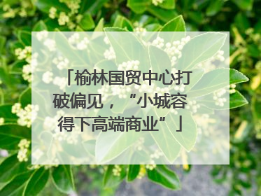 榆林国贸中心打破偏见，“小城容得下高端商业”