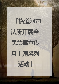 横道河司法所开展全民禁毒宣传月主题系列活动