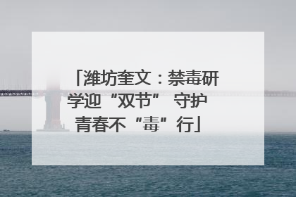 潍坊奎文：禁毒研学迎“双节” 守护青春不“毒”行