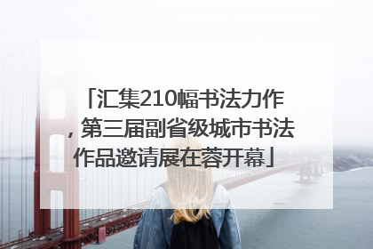 汇集210幅书法力作，第三届副省级城市书法作品邀请展在蓉开幕