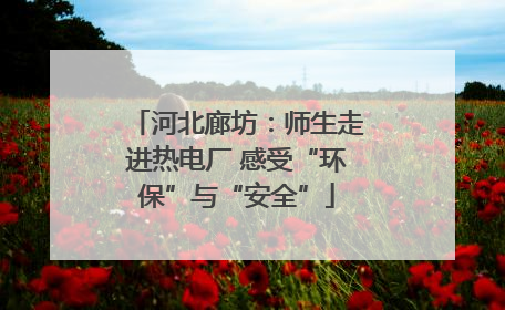 河北廊坊：师生走进热电厂 感受“环保”与“安全”