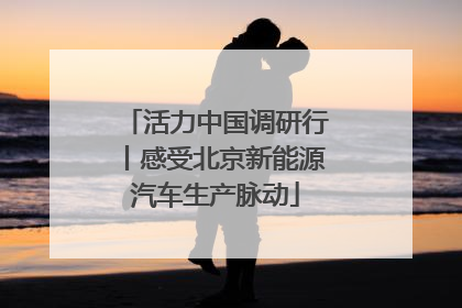 活力中国调研行丨感受北京新能源汽车生产脉动
