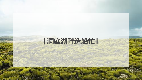 洞庭湖畔造船忙