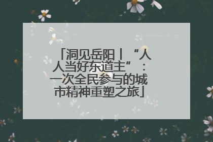 洞见岳阳丨“人人当好东道主”：一次全民参与的城市精神重塑之旅