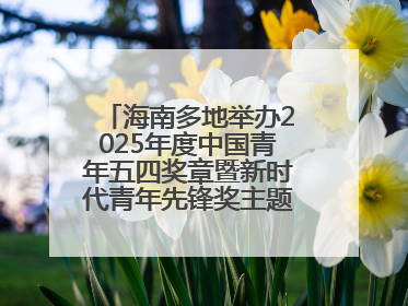 海南多地举办2025年度中国青年五四奖章暨新时代青年先锋奖主题宣讲活动