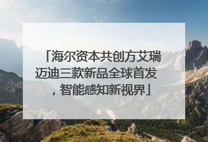 海尔资本共创方艾瑞迈迪三款新品全球首发，智能感知新视界