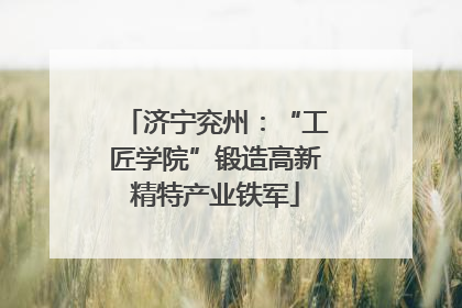 济宁兖州：“工匠学院”锻造高新精特产业铁军