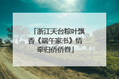 浙江天台粽叶飘香《端午家书》情牵归侨侨眷