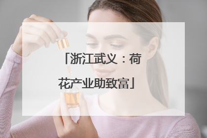 浙江武义：荷花产业助致富