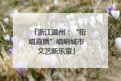 浙江温州：“街唱直播”唱响城市文艺新乐章