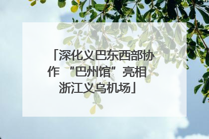 深化义巴东西部协作 “巴州馆”亮相浙江义乌机场