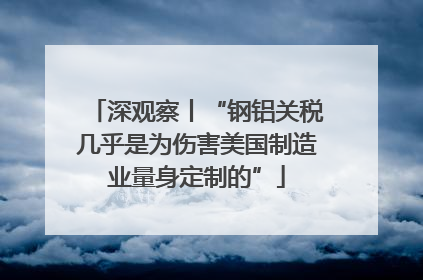 深观察丨“钢铝关税几乎是为伤害美国制造业量身定制的”