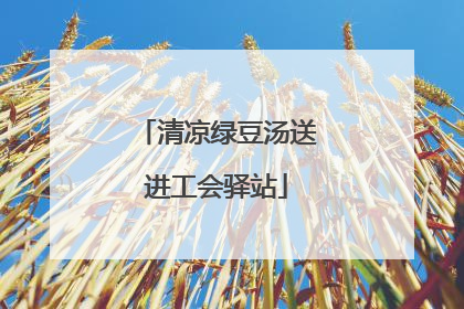 清凉绿豆汤送进工会驿站