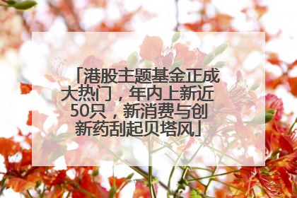 港股主题基金正成大热门，年内上新近50只，新消费与创新药刮起贝塔风