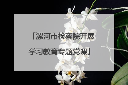 漯河市检察院开展学习教育专题党课
