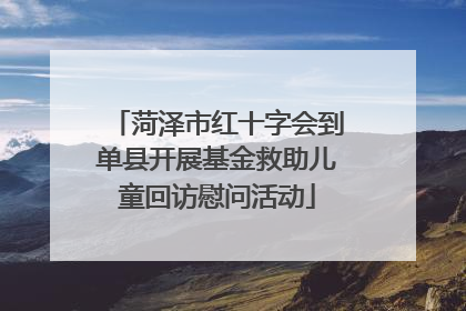 菏泽市红十字会到单县开展基金救助儿童回访慰问活动