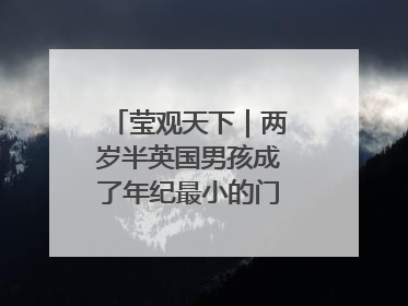 莹观天下｜两岁半英国男孩成了年纪最小的门萨俱乐部成员