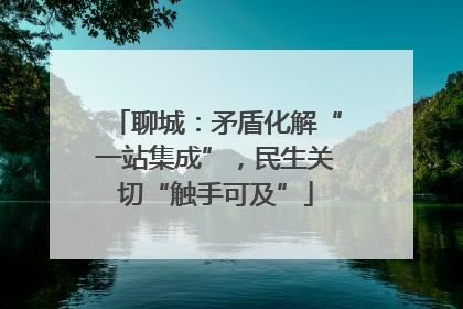 聊城：矛盾化解“一站集成”，民生关切“触手可及”