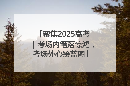 聚焦2025高考｜考场内笔落惊鸿，考场外心绘蓝图