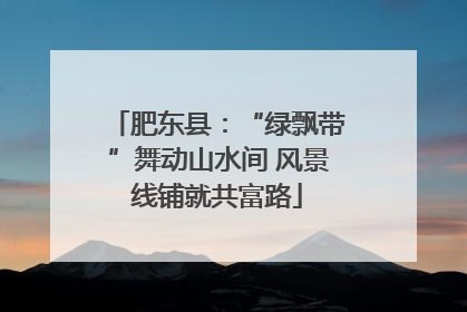 肥东县：“绿飘带”舞动山水间 风景线铺就共富路