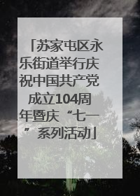 苏家屯区永乐街道举行庆祝中国共产党成立104周年暨庆“七一”系列活动