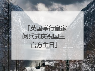 英国举行皇家阅兵式庆祝国王官方生日