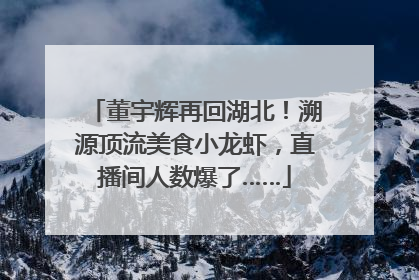 董宇辉再回湖北！溯源顶流美食小龙虾，直播间人数爆了……
