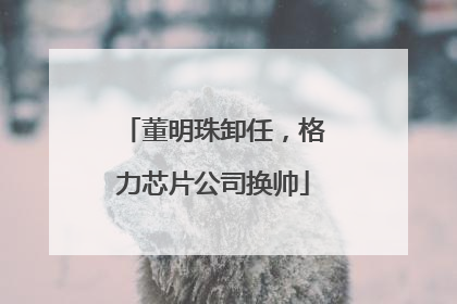董明珠卸任，格力芯片公司换帅