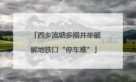 西乡流塘多措并举破解地铁口“停车难”
