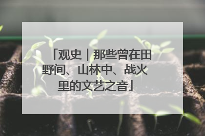 观史｜那些曾在田野间、山林中、战火里的文艺之音