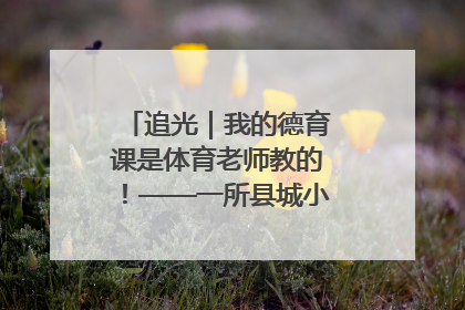 追光｜我的德育课是体育老师教的！——一所县城小学的思政课改革