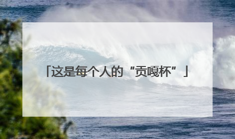 这是每个人的“贡嘎杯”