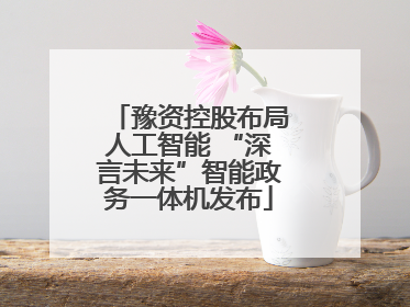 豫资控股布局人工智能 “深言未来”智能政务一体机发布