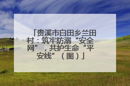 贵溪市白田乡兰田村：筑牢防溺“安全网”，共护生命“平安线”（图）