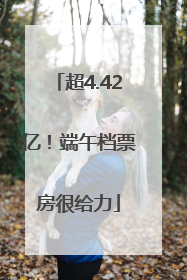 超4.42亿！端午档票房很给力