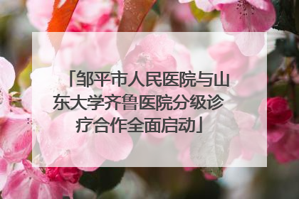 邹平市人民医院与山东大学齐鲁医院分级诊疗合作全面启动