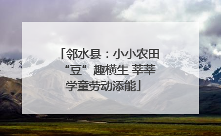 邻水县：小小农田“豆”趣横生 莘莘学童劳动添能