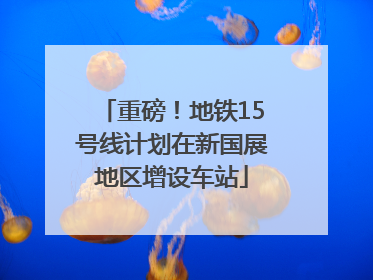 重磅！地铁15号线计划在新国展地区增设车站