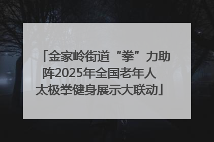 金家岭街道“拳”力助阵2025年全国老年人太极拳健身展示大联动