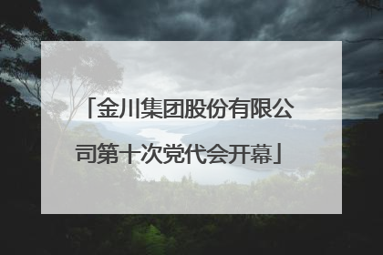 金川集团股份有限公司第十次党代会开幕
