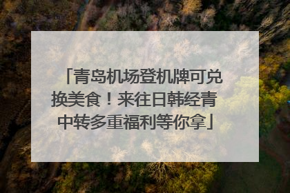 青岛机场登机牌可兑换美食！来往日韩经青中转多重福利等你拿