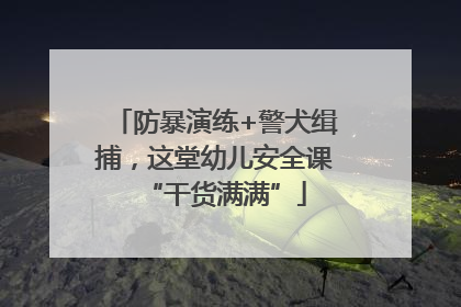 防暴演练+警犬缉捕，这堂幼儿安全课“干货满满”